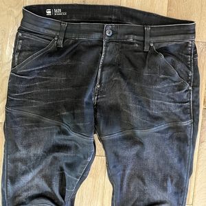 G-Star Raw 3D Elwood Skinny Black Jeans Size 36